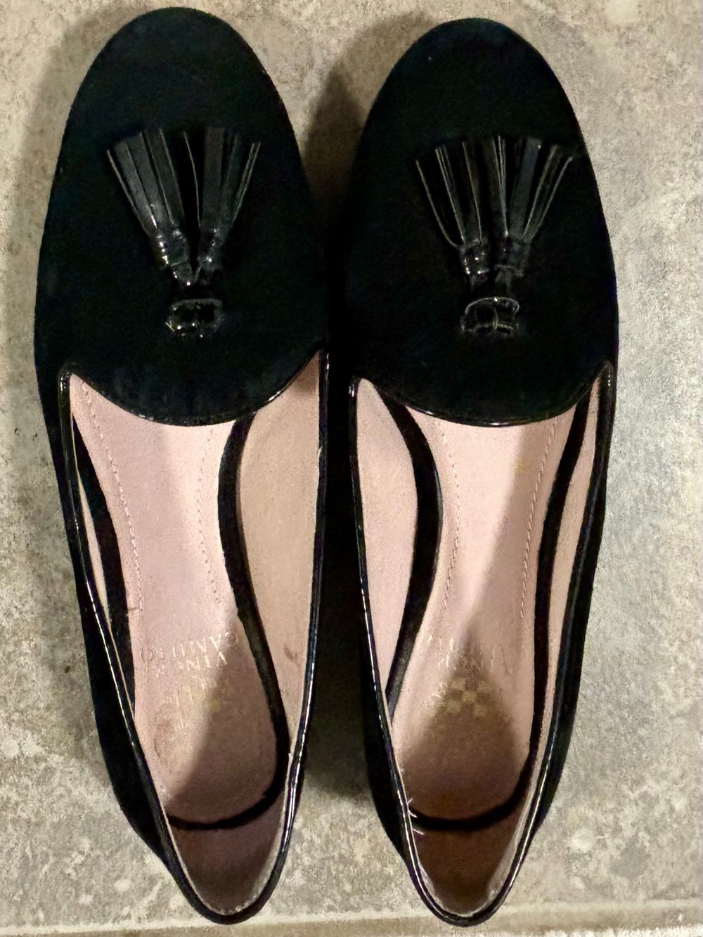 Vince Camuto Women’s Black Tassel Loafers size 8